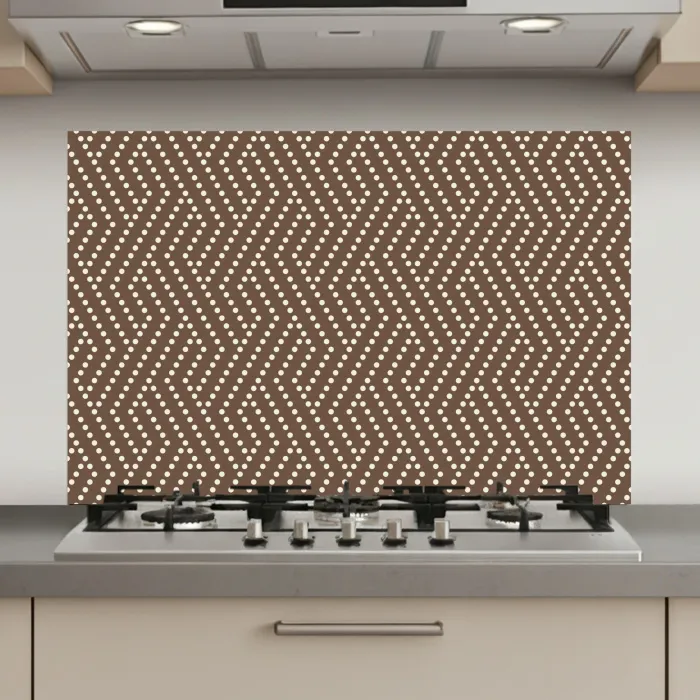 Stippen - Bruin - Beige - Patroon keuken achterwand spatscherm klein 900 -3d_website