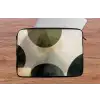 Vlakken - Abstract - Beige - Cirkels laptophoes neopreen klein -tafel