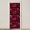 Dahlias - Bloemen - Rood deurposter klein 289 -3d_beige