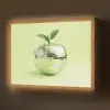 Groen - Disco - Decoratie - Appel Light Box met batterij (Wandlamp) middel -z3d_website