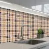 Plaid - Patroon - Beige - Zwart keuken achterwand 2 middel 871 -3d_schuin