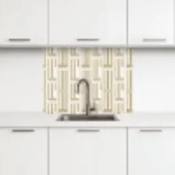 Modern - Geometrisch - Beige keuken achterwand 2 middel 865 -3d