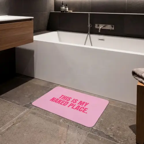 Tekst - Modern - Roze Badmat klein -sfeer3