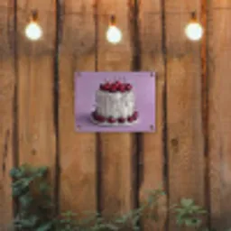 Taart - Kersen - Juwelen - Rood tuinposter los doek klein -sfeer1