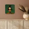 Vrouw - Groen - Modern - Bril - Abstract plexiglas 5mm klein -sfeer5