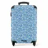 Bladvormige vormen op beige achtergrond NBS - Handbagage koffer - Volwassenen Unisex middel -productfoto_recht