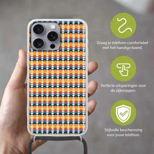 Retro - Disco - Golven Hoesje iPhone 16 Pro Max met koord klein 804 -sfeer2_NL