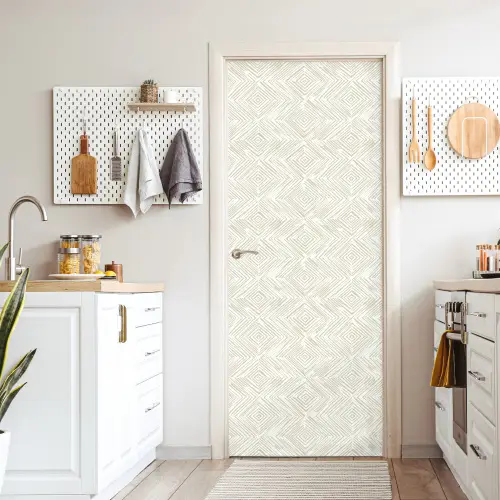 Abstract - Ruiten - Beige deurposter klein 289 -sfeer5