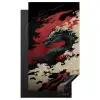 Zwarte draak - Rookwolken - Rood Inductie beschermer vinyl 3mm middel -3d