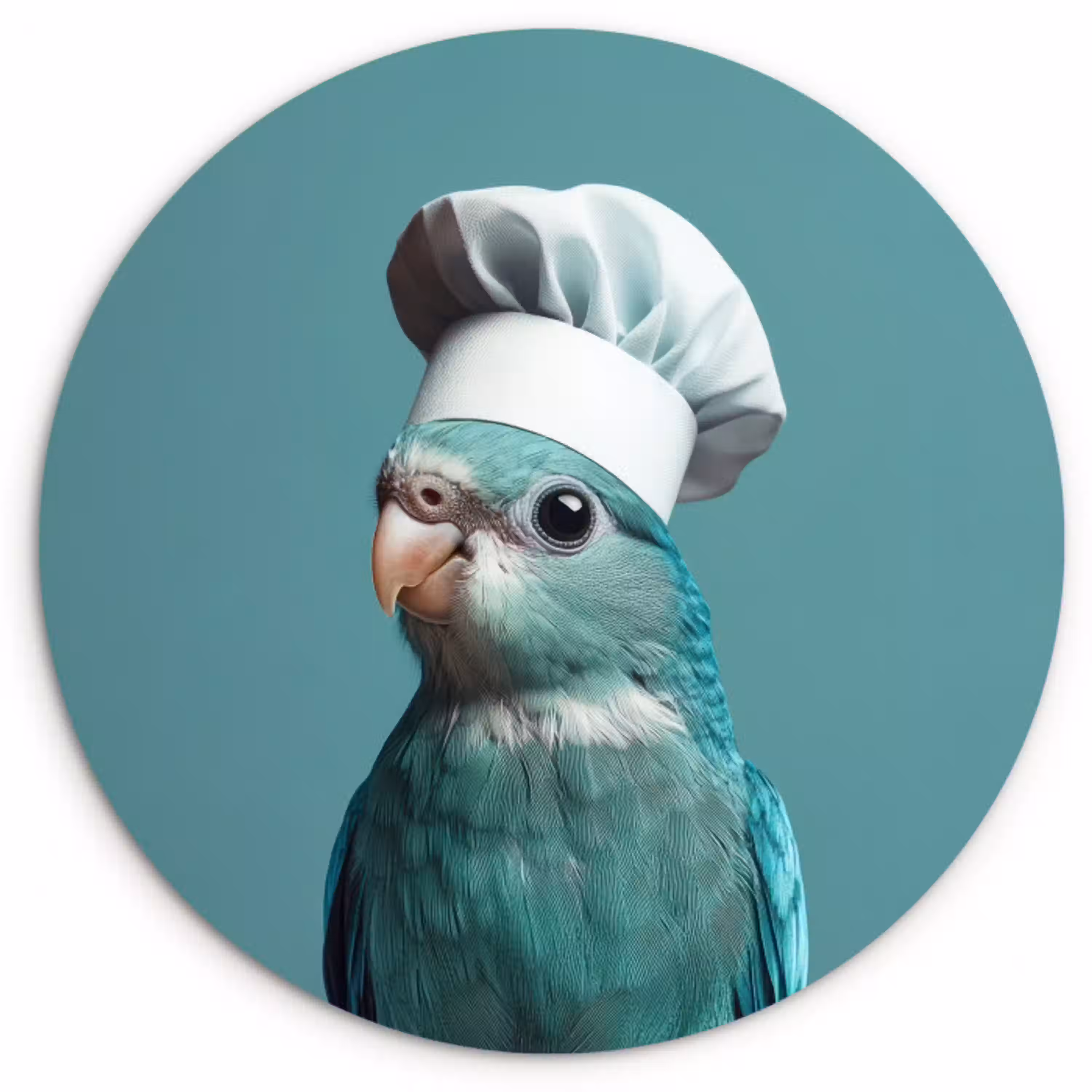 Parkiet - Vogel - Koksmuts - Cute Wandcirkel plexiglas klein -3d