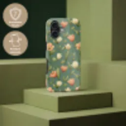 Tulpen - Botanisch - Groen Toughcase MagSafe Apple iPhone 17 klein 1017 -USP_PrintM_DE
