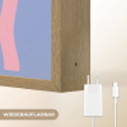 Chill - Roze - Blauw - Golvend Light Box met batterij (Wandlamp) middel -USP_websiteoplaadbaarDE