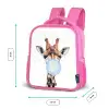 Kauwende Kobus blauw Kinderrugzak - Roze middel -productfoto_formaten