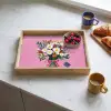 Bloemen - Quote - Kaartje - Kleurrijk Dienblad Rechthoek middel -sfeer2