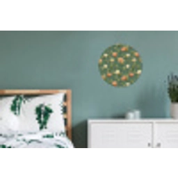 Tulpen - Botanisch - Groen Wandcirkel aluminium klein 190 -slaapkamer