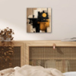 Abstract - Zwart - Goud - Modern aluminium wit klein -sfeer3