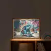 Schildpad - Graffiti - Skateboard - Jongens Light Box met batterij (Wandlamp kind) middel -sfeer1_kind