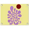 Koraal - Cirkel - Abstract - Geel tuinposter los doek klein -3d