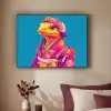 Bloemenkrans - Hagedis - Kimono - Paars Textielframe - compleet frame klein -sfeer1