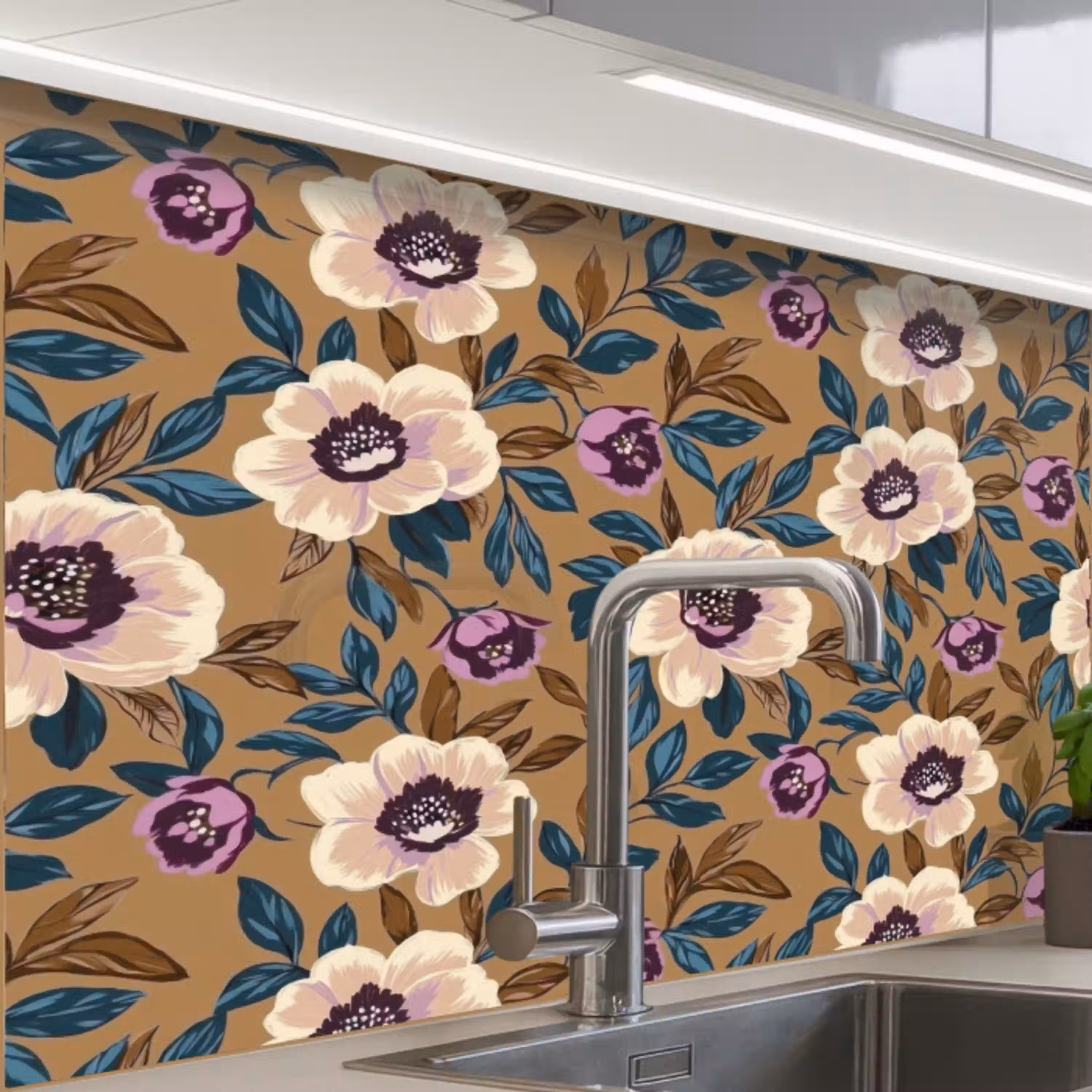Floraal - Stilleven - Kleurrijk keuken achterwand 2 middel 865 -zzzz3d_schuin