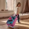 Formule 1 - Raceauto - Rood - Neonverlichting Kinderkoffer - Roze klein -sfeer1