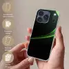 Gaming - Lijnen - Boog - Groen Telefoonhoesje iPhone 17 Pro klein -sfeer3_NL