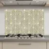 Elegant - Symbool - Goud - Grijsgroen keuken achterwand spatscherm klein 900 -3d_website