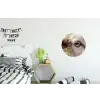 Schaap - Oog - Wit Wandcirkel aluminium klein -kinderkamer