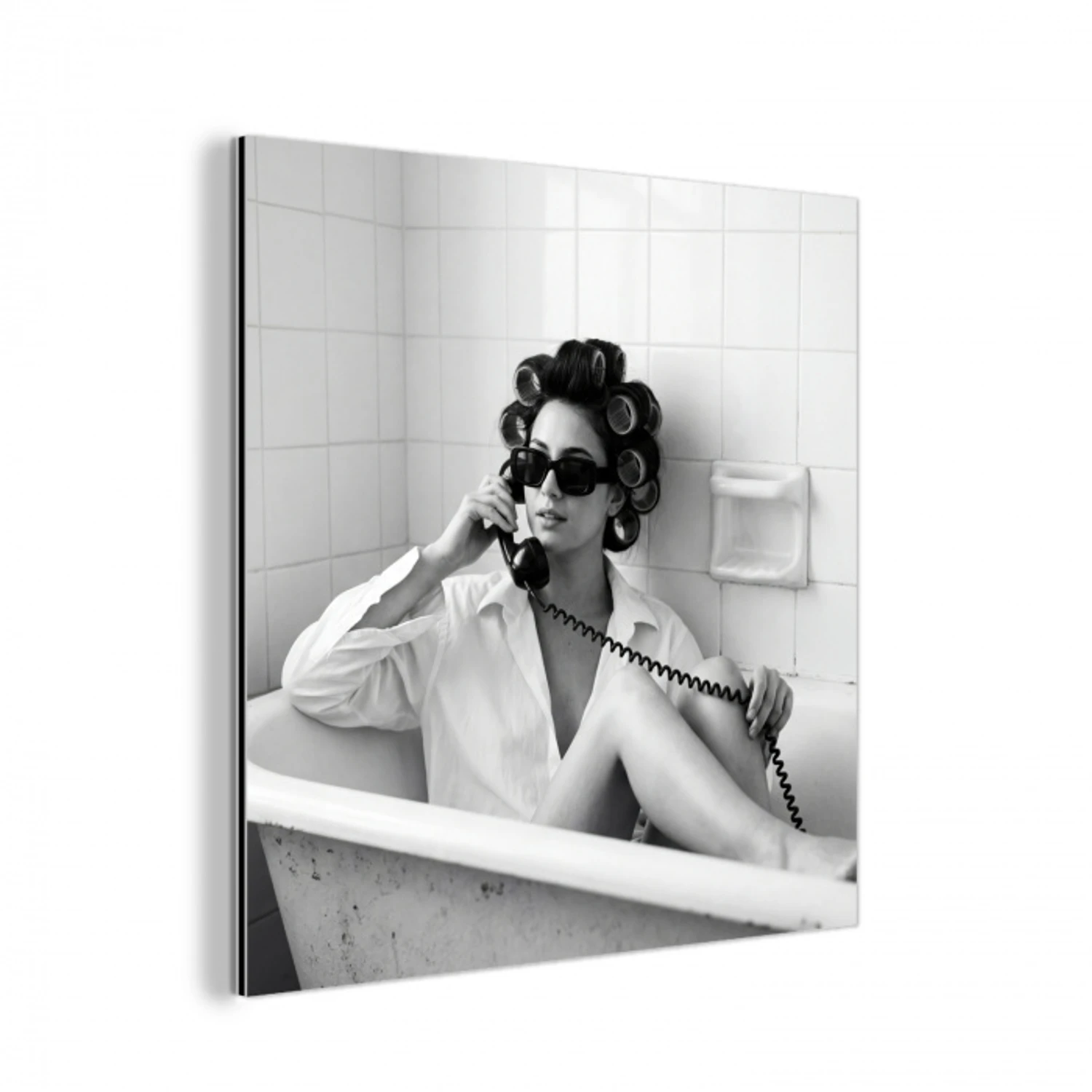 Bad - Vrouw - Zwart - Wit aluminium wit klein -3d