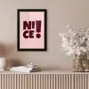Nice - Uitroepteken - Roze fotolijst zwart zonder passe partout klein -sfeer5