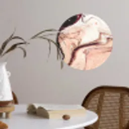 Steen - Marmer - Edelsteen - Abstract - Natuur - Roze Wandcirkel behangsticker klein -sfeer3