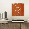 Bloemen - Wit - Subtiel - Roestkleur aluminium wit klein -sfeer1