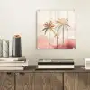 Palmbomen - Heuvels - Minimalistisch - Zachtroze plexiglas 5mm klein -sfeer1