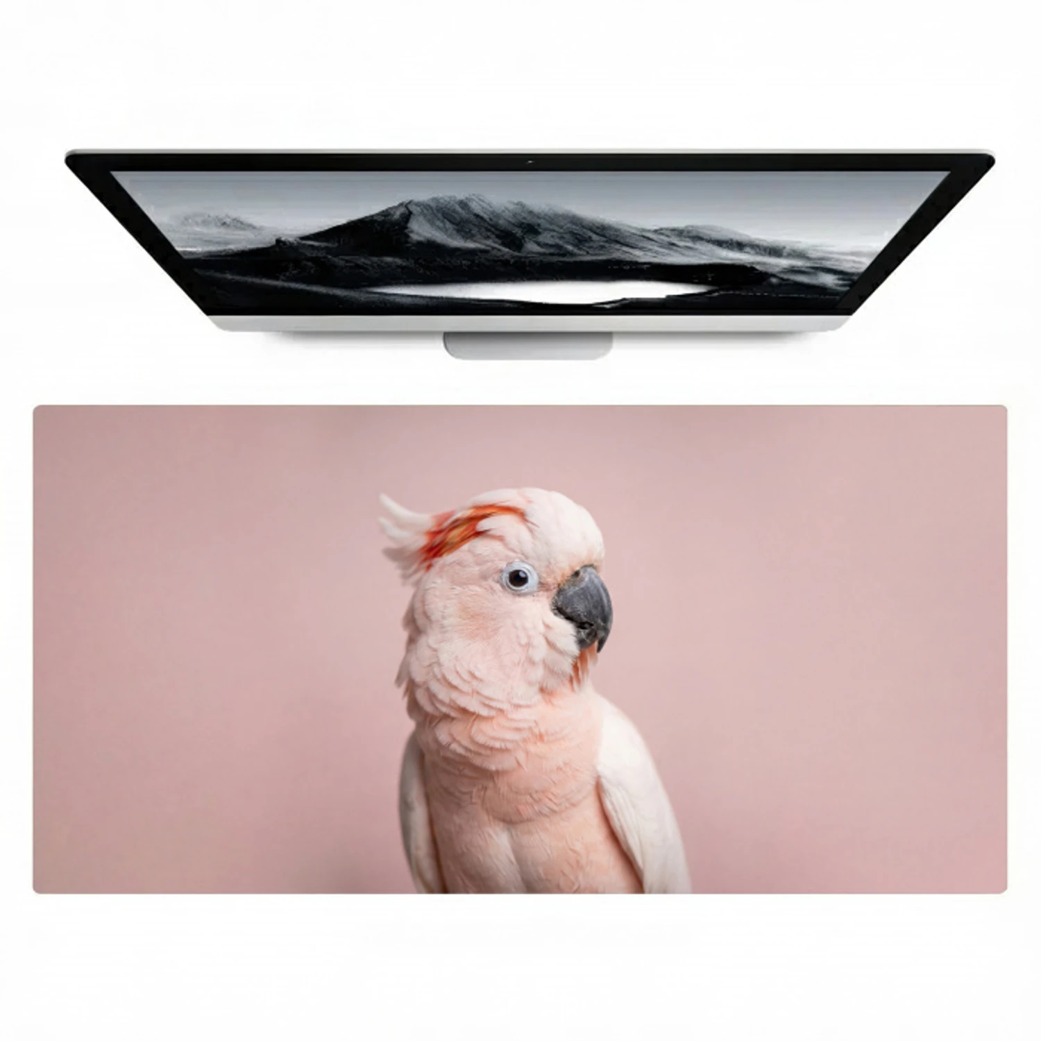 Kaketoe - Portret - Roze Muismat XXL klein -zzz3d