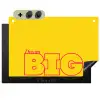 Dream big - Geel - Grafisch Inductie beschemer met haakjes klein -3d