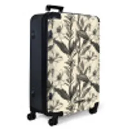 Klassiek - Botanisch - Zwart - Beige NBS - Large koffer - Volwassenen Unisex groot -product1