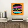 Hamburger - Kleurrijk - Speels aluminium wit klein -sfeer1