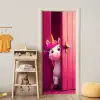 Eenhoorn - Roze - Deur - Fantasie deurposter klein -sfeer4