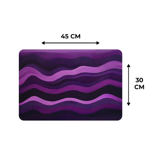 Lijnen - Golven - Paars - Abstract Placemat vinyl groot -specs