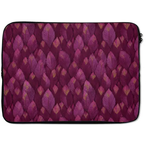 Bladeren - Patroon - Burgundy laptophoes neopreen klein 279 -zkaufland3dotto