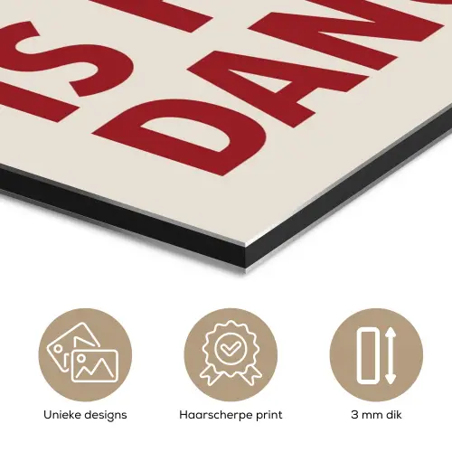 Rood - Quote - Kersen aluminium wit klein -closeup_NL