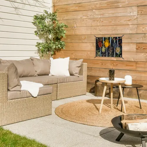 Kruiden - Lepel - Specerijen - Zwart - Keuken tuinposter los doek klein -sfeer4