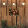 Vrouwen - Bloemen - Modern - Bril - Abstract tuinposter los doek klein -sfeer1