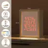Yes girl you can - Oranje - Bruin Light Box met kabel (Tafellamp) klein -USP_NL