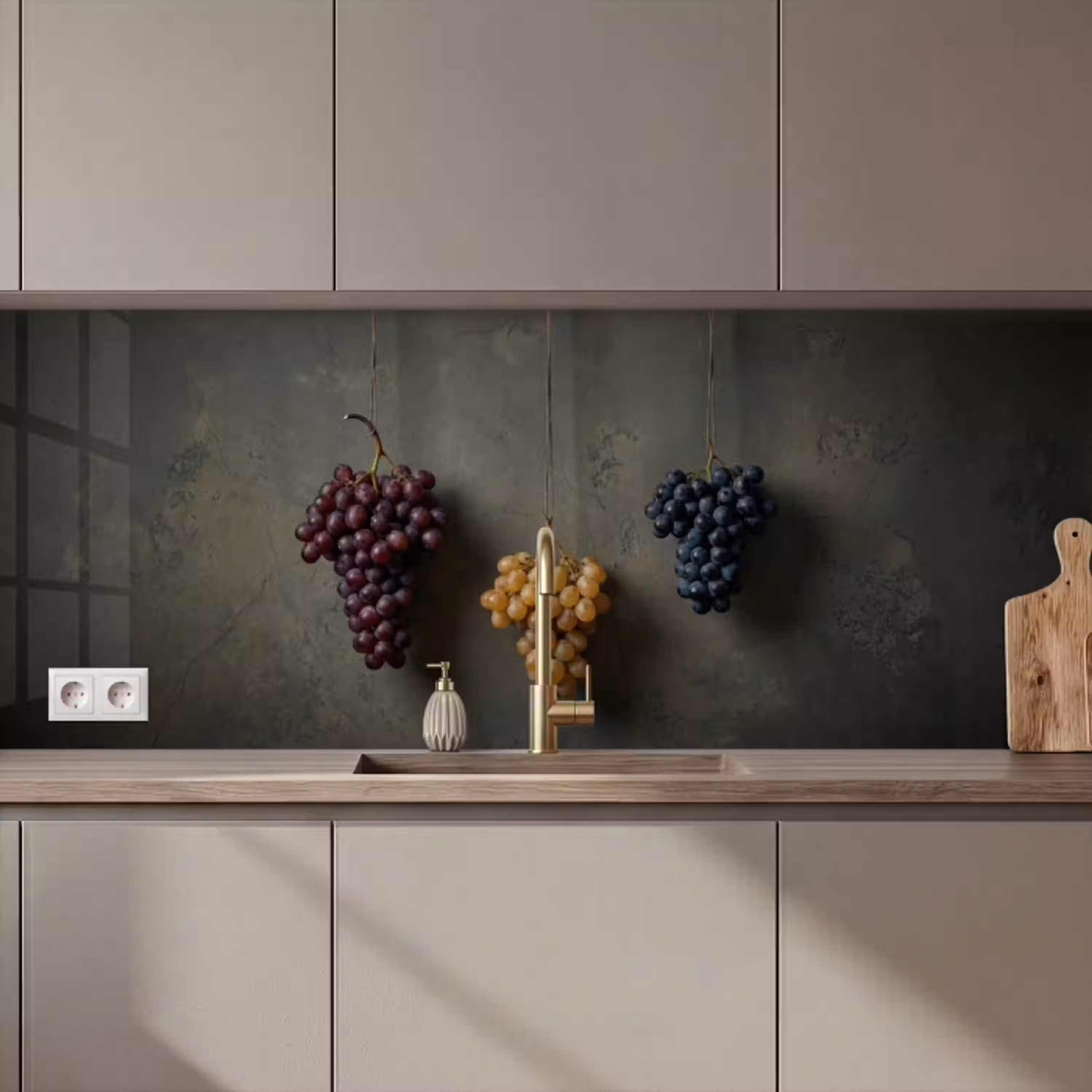 Druiven - Kleurrijk - Muur keuken achterwand 2 middel zz_3dshopping