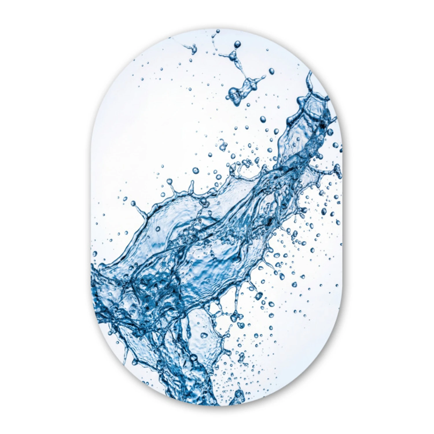 Ovale murale en aluminium - Spash - Eau - Bleu - Commandez dès ...
