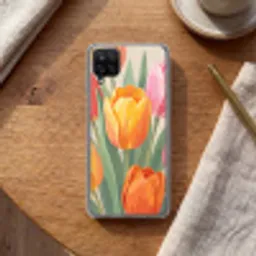 Tulpen - Abstract - Kleurrijk Telefoonhoesje Samsung Galaxy A12 klein -sfeer1