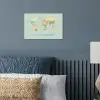 Wereldkaart - Realistisch - Kaart poster papier klein -sfeer2