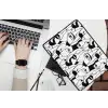 Lijnen - Gezichten - Zwart - Wit laptophoes neopreen klein 279 -bureau