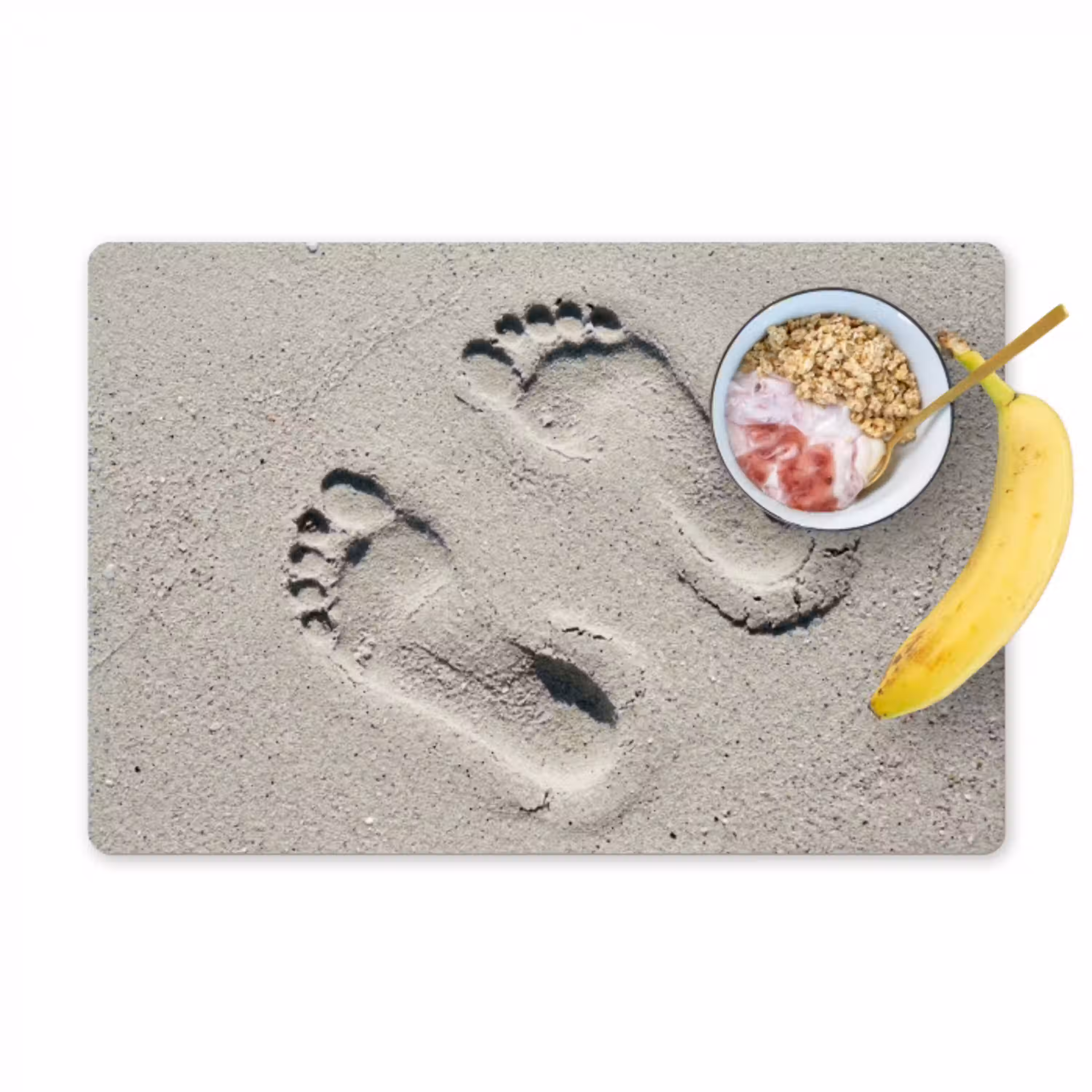 Voeten - Zand - Zee Placemat vinyl groot -zzzproduct_Kitchenyeah-website